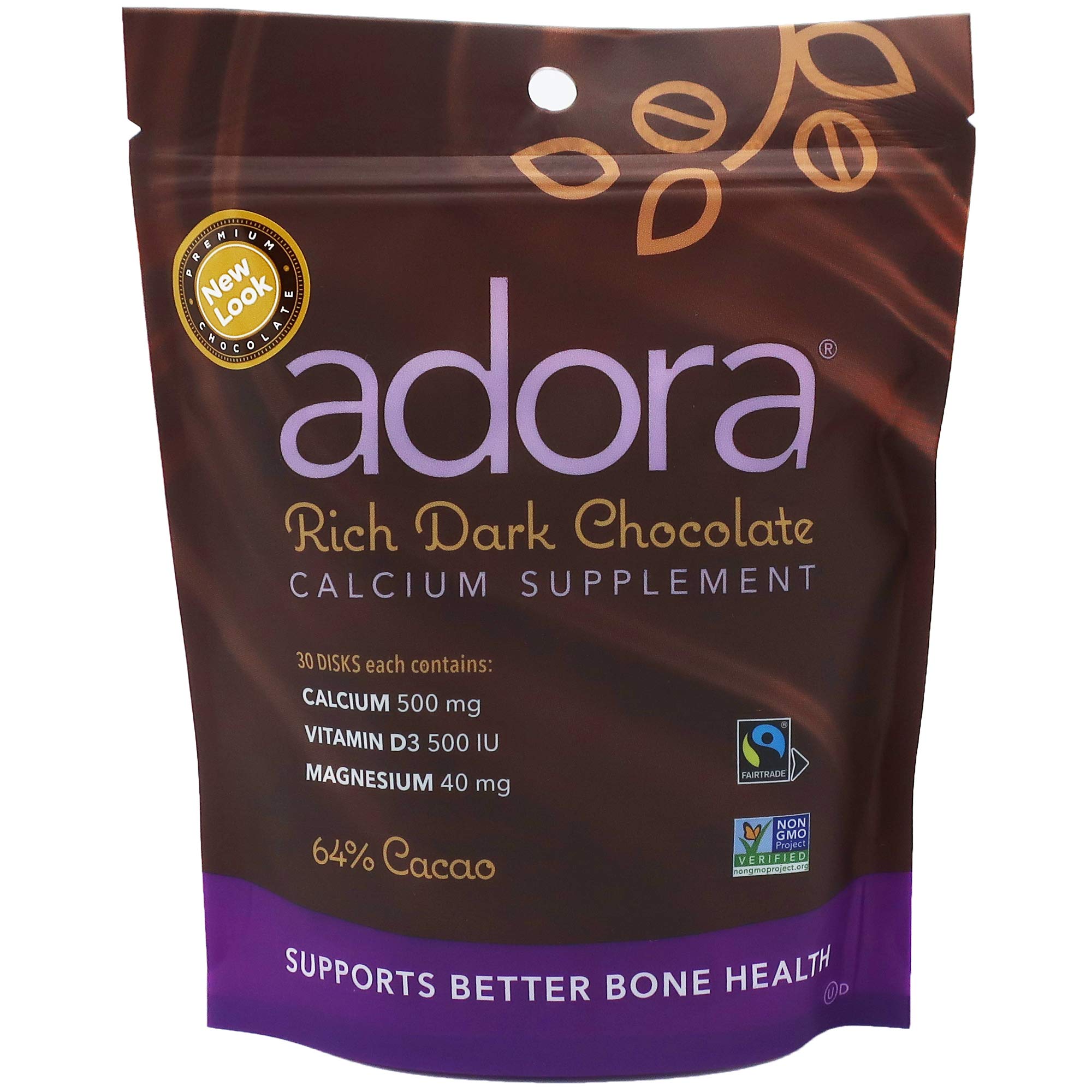 Amazon.com: Adora Calcium Supplement, Fairtrade Dark Chocolate